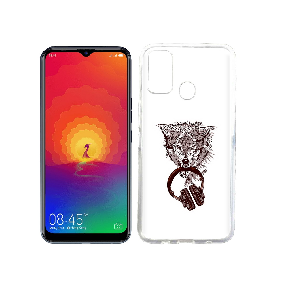 

Чехол MyPads Tocco для Tecno Spark 4 дикий волк, Прозрачный, Tocco