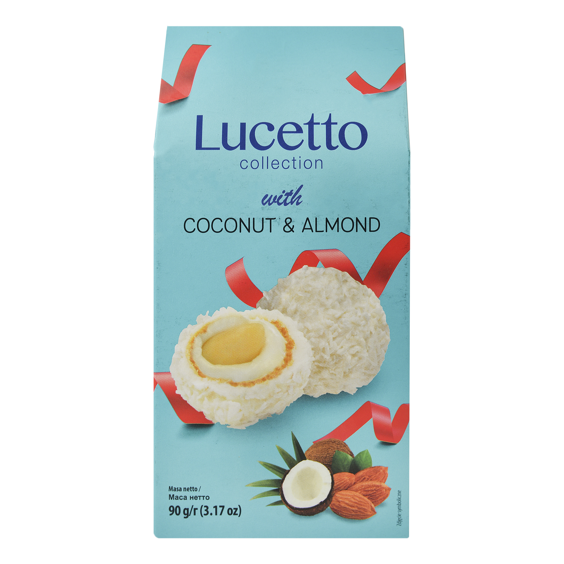 

Конфеты Lucetto кокос и миндаль в кокосовой стружке 90 г