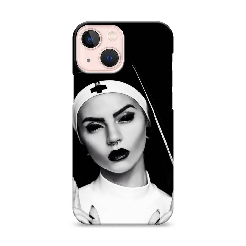 

Пластиковый чехол "Черная монашка" на Apple iPhone 13 mini, 14120-7