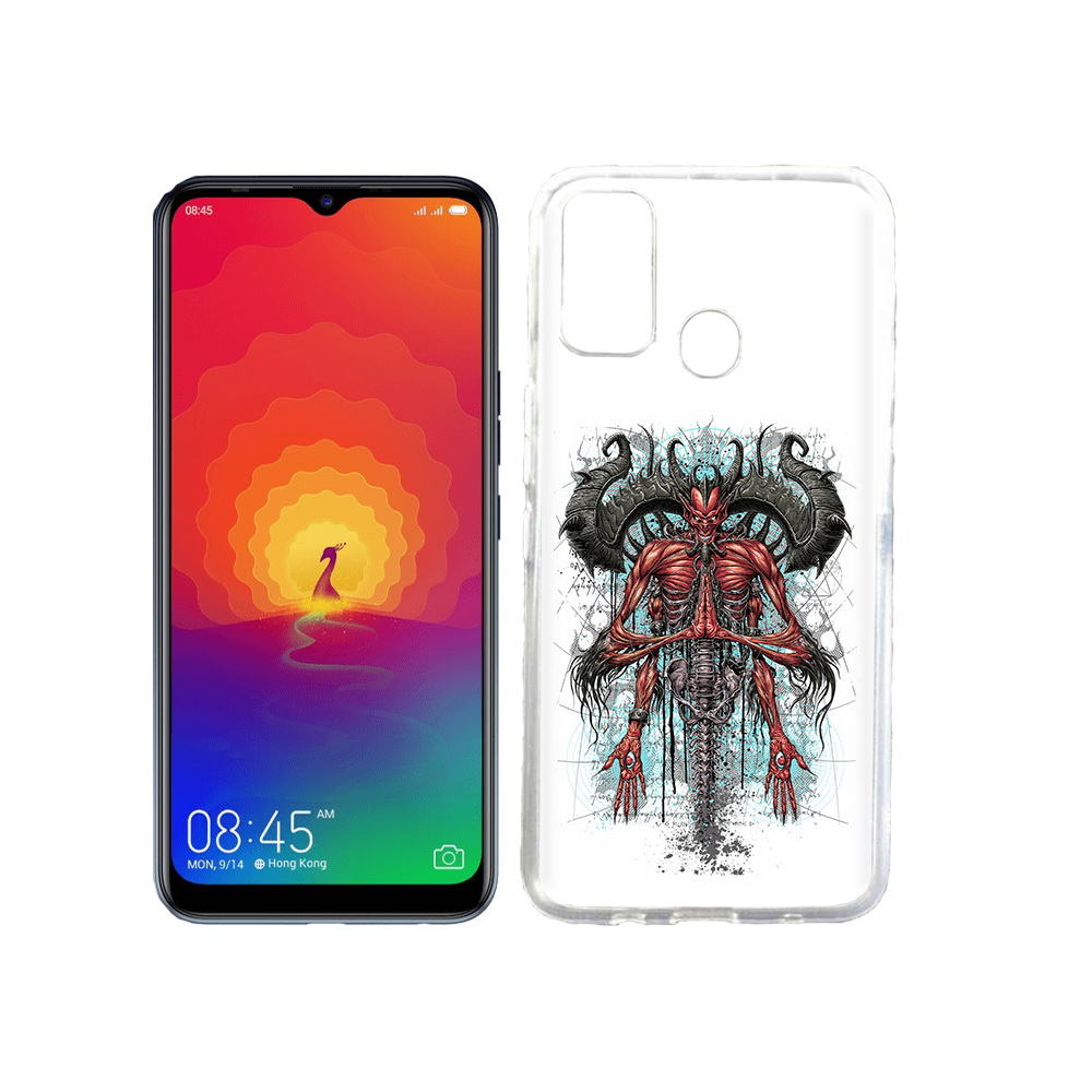 

Чехол MyPads Tocco для Tecno Spark 4 дьявол, Прозрачный, Tocco