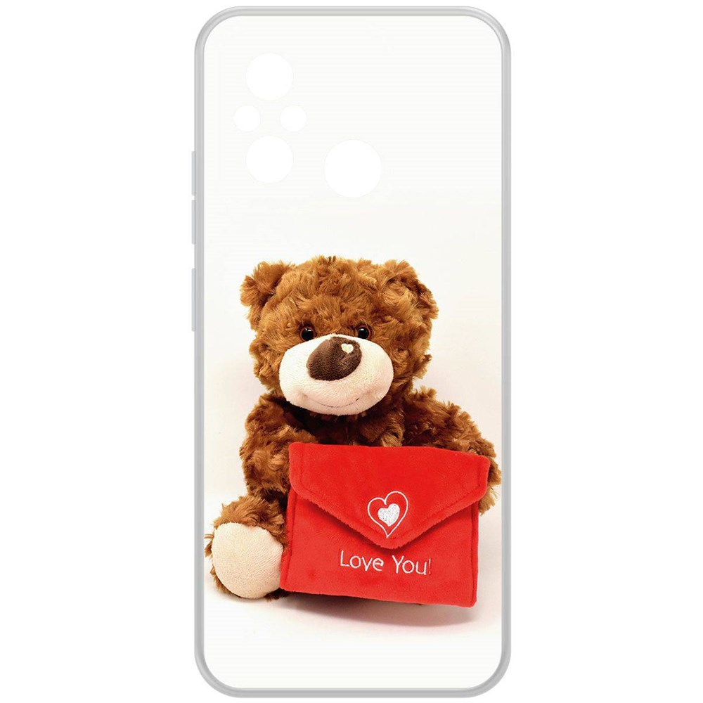 

Чехол-накладка Krutoff Clear Case Медвежонок тебя любит для Xiaomi Redmi 12C, Прозрачный