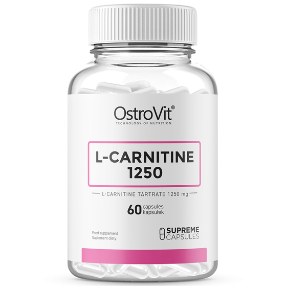 

L-Carnitine Tratate OstroVit 1250 mg 60 капсул, L-Carnitine Tartrate