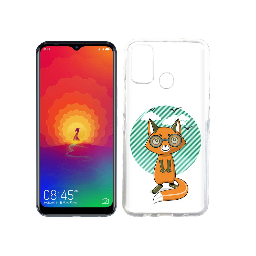 

Чехол MyPads Tocco для Tecno Spark 4 задумчивая лиса, Прозрачный, Tocco