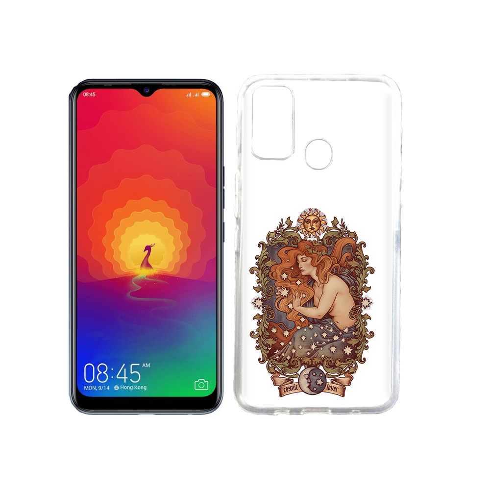 

Чехол MyPads Tocco для Tecno Spark 4 звездная девушка абстракция, Прозрачный, Tocco