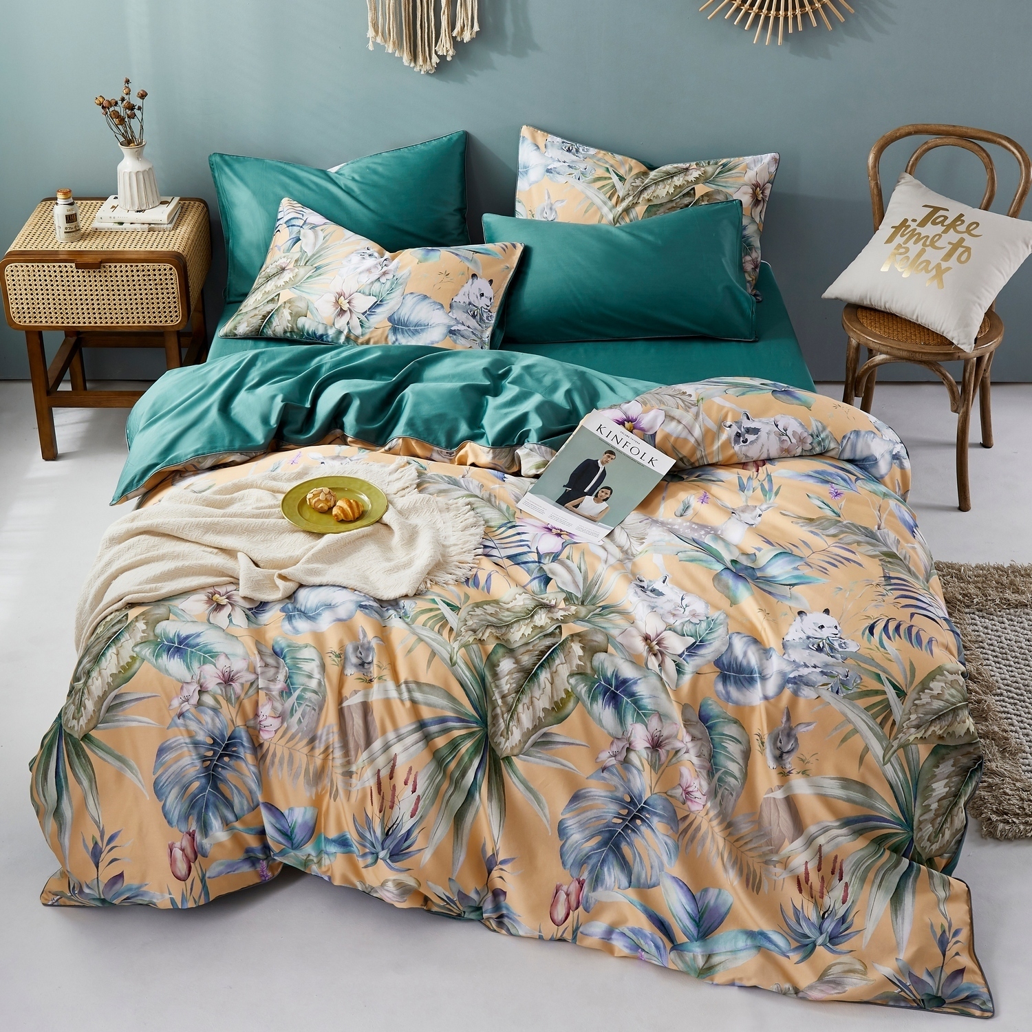 

Комплект постельного белья VIVA - HOME TEXTILE CPA041, Евро / 4 Наволочки
