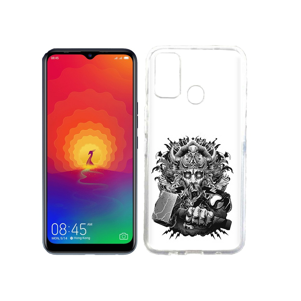 

Чехол MyPads Tocco для Tecno Spark 4 злой тор, Прозрачный, Tocco