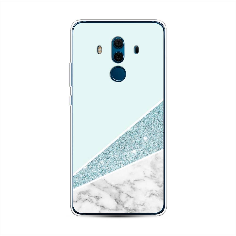 

Чехол Awog на Huawei Mate 10 Pro "Мрамор с голубыми блестками", Разноцветный, 63450-3