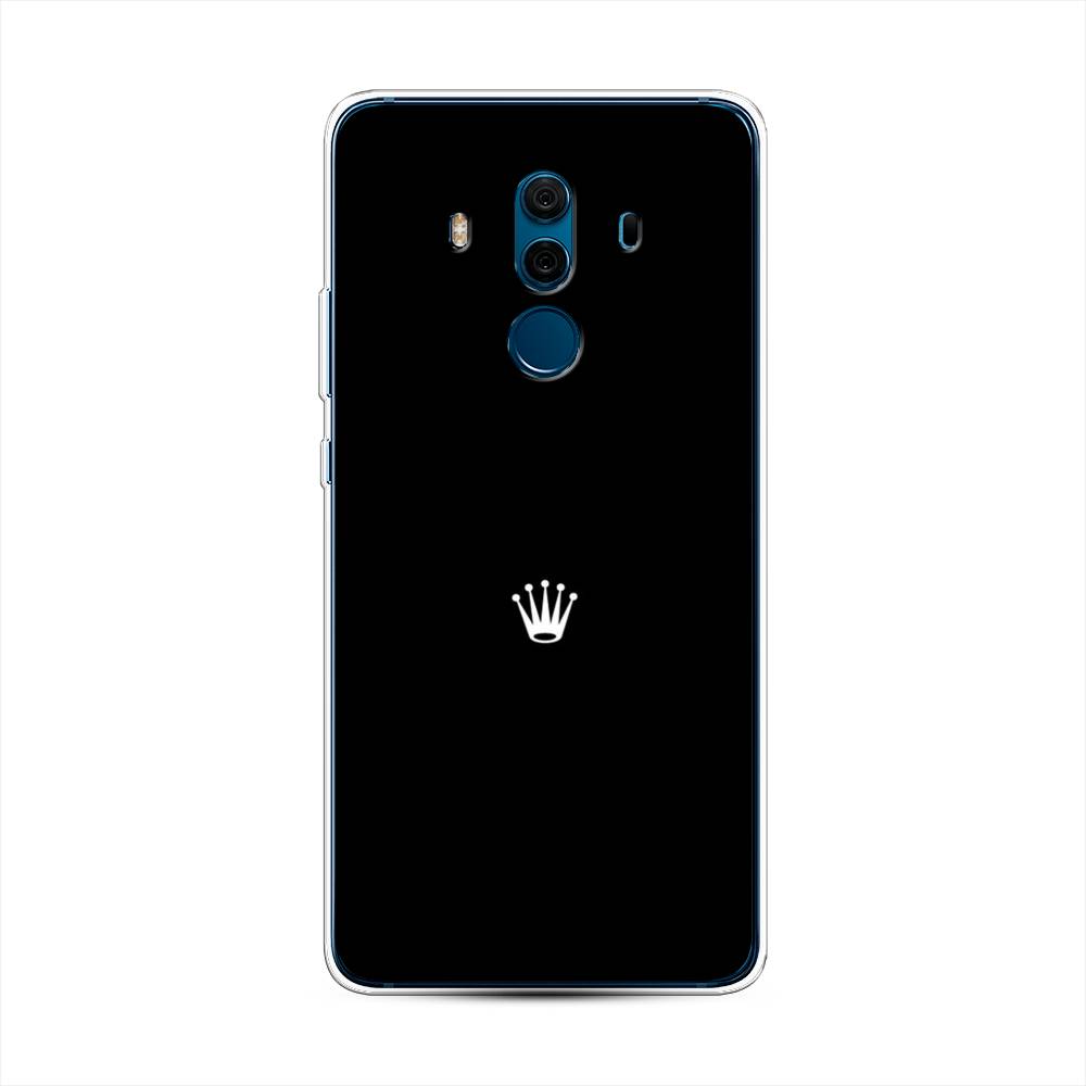 фото Чехол awog "белая корона на черном фоне" для huawei mate 10 pro