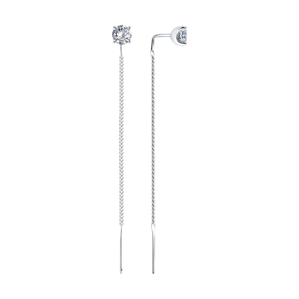 

Серьги из серебра SOKOLOV 94026414, фианит, 94026414