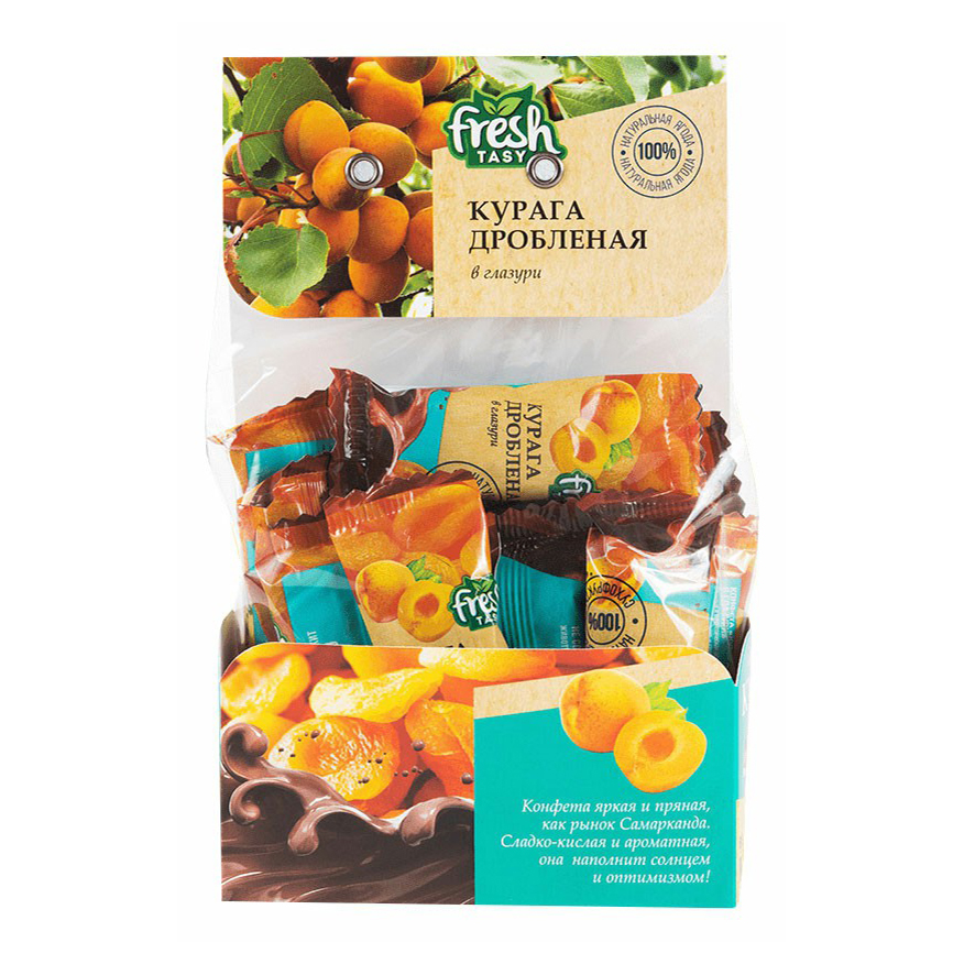 

Конфеты Freshtasy Курага дробленая в глазури 180 г