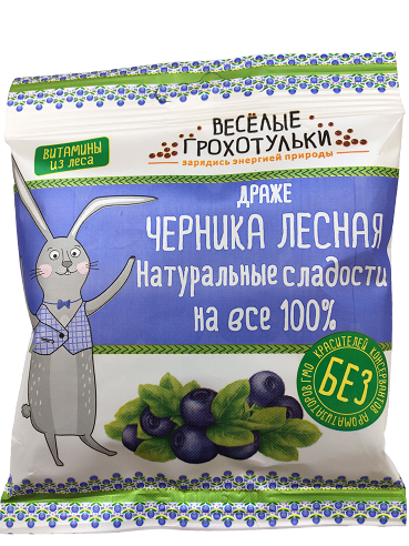 

Драже Лаврушин Веселые Грохотульки Черника лесная 35 г