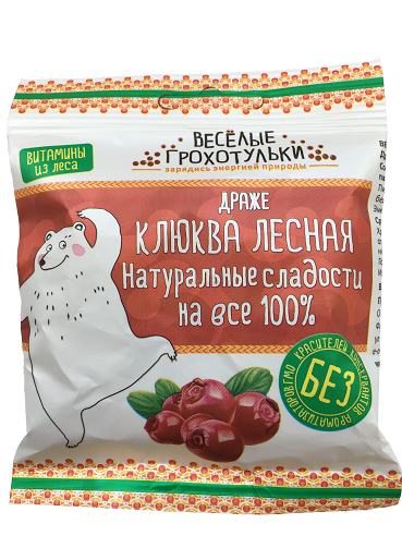 

Драже Лаврушин Веселые Грохотульки Клюква лесная 35 г
