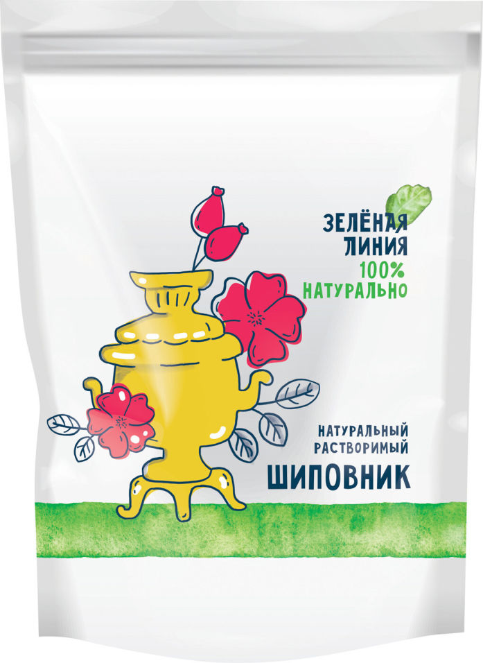 

Напиток Зеленая линия Шиповник растворимый 75г