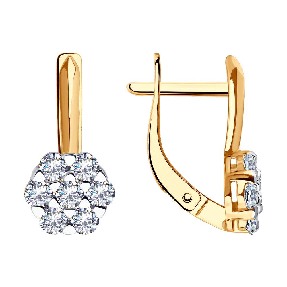 

Серьги из красного золота Diamant 51-120-02331-1, фианит, 51-120-02331-1