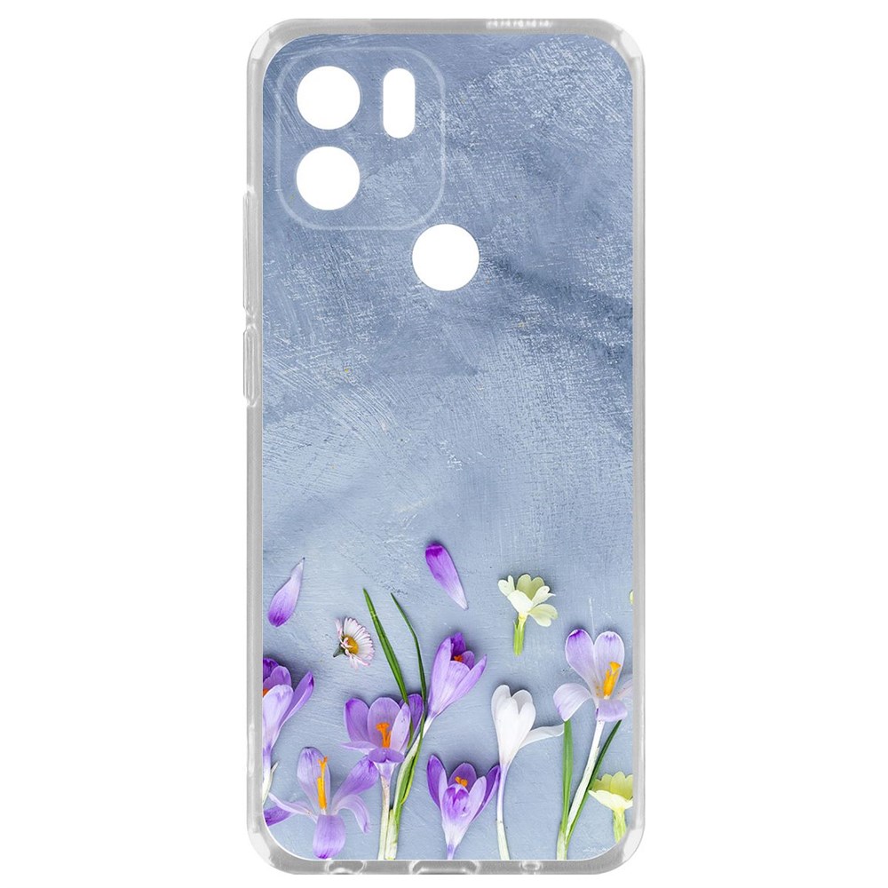 

Чехол-накладка Krutoff Clear Case Цветочное настроение для Xiaomi Poco C51, Прозрачный