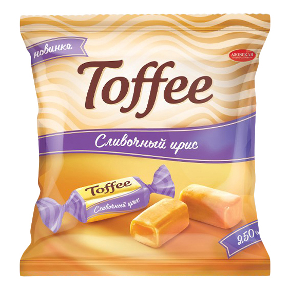 Ирис Азовская Кондитерская Фабрика Toffee сливочный 250 г