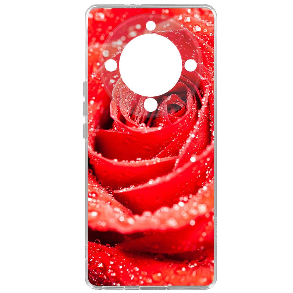

Чехол-накладка Krutoff Clear Case Роза для Honor Magic 5 Lite, Прозрачный