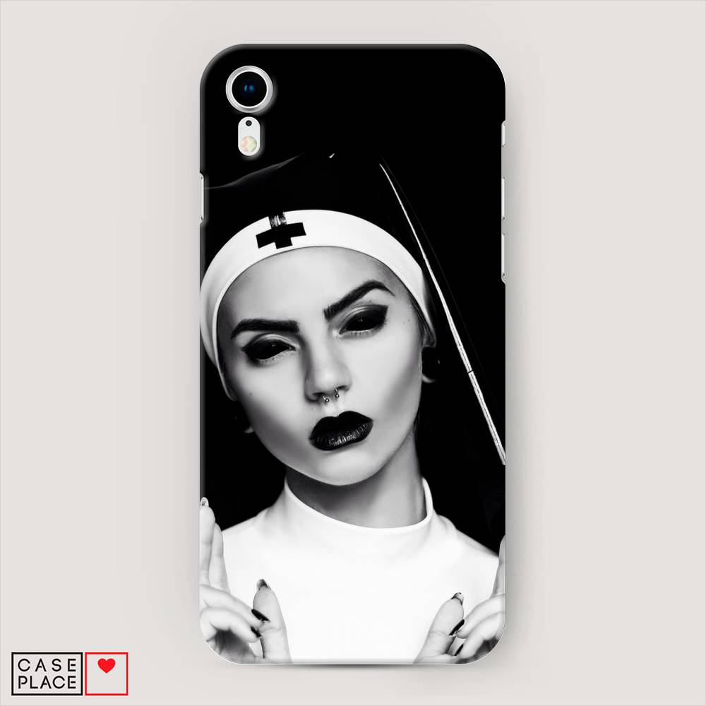 

Пластиковый чехол "Черная монашка" на Apple iPhone XR (10R), 12020-7