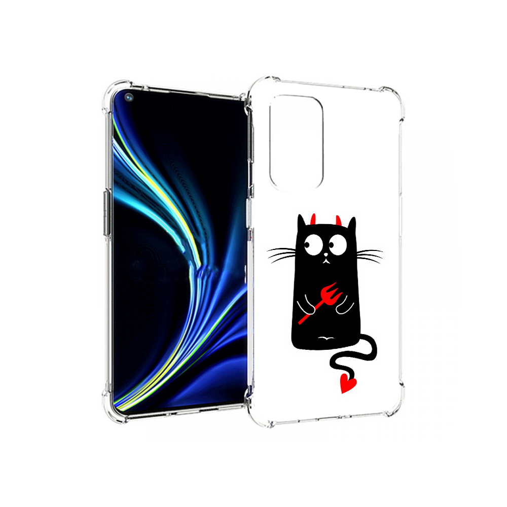 

Чехол MyPads Tocco для OnePlus 9 Кот демон (PT159409.128.97), Прозрачный, Tocco