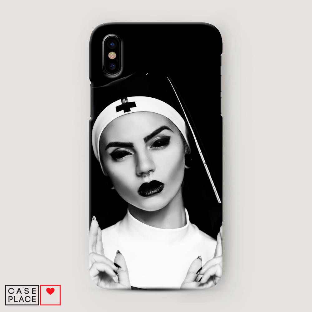 

Пластиковый чехол "Черная монашка" на Apple iPhone XS Max (10S Max), 11920-7