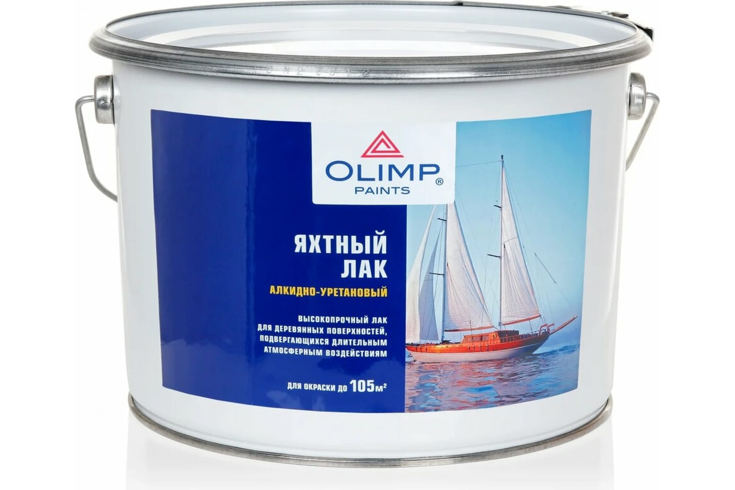 Лак Olimp яхтный, полуматовый, 9 л