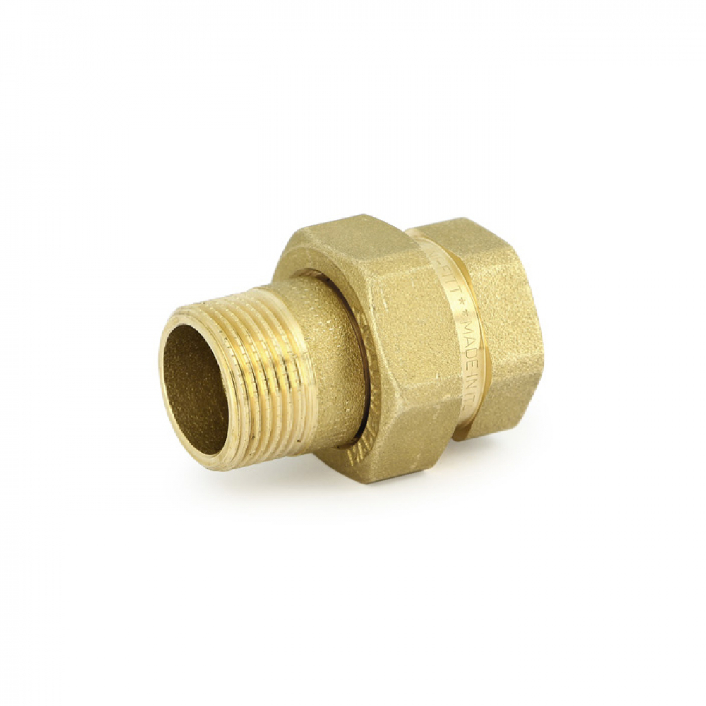 

Uni-Fitt Разъемное соединение прямое НВ 3/4" с прокладкой O-RING, латунь 650G3000, Золотистый