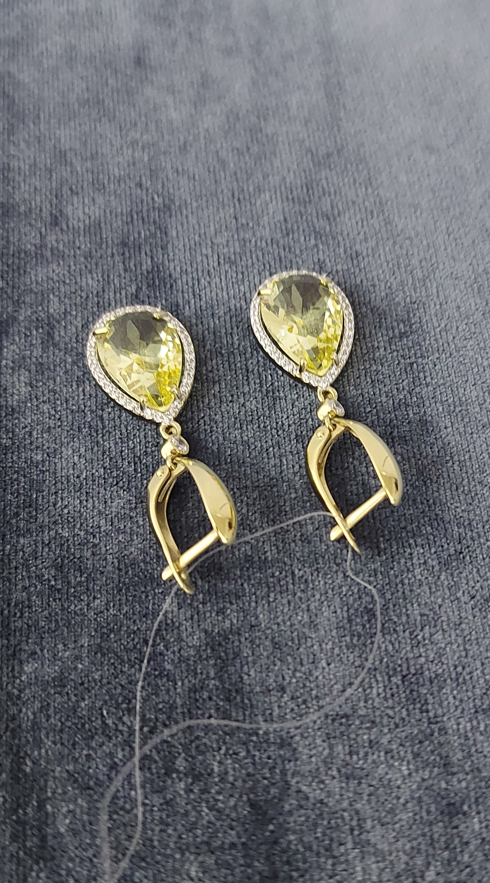 

Серьги подвески из серебра/меди #ЛАКШЕРИ 13, кварц/фианит/цитрин, 13