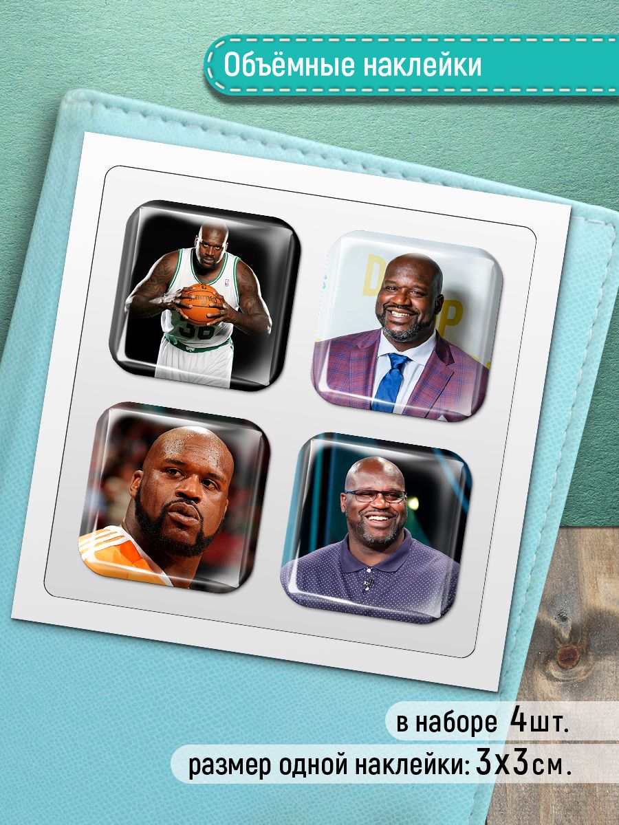 

Стикеры на телефон 3D Клейкие Наклейки Шакил Онил объемные наклейки 3STK_0018