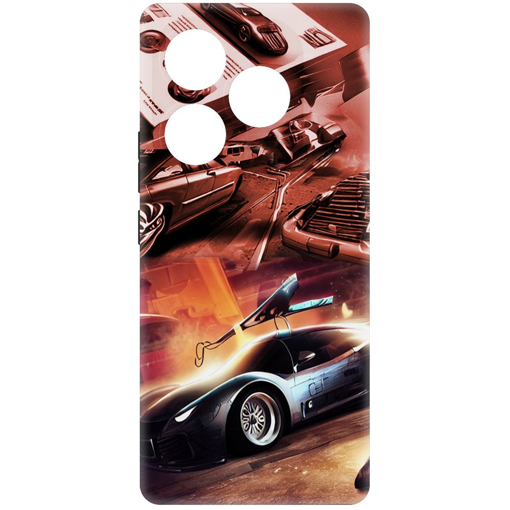 

Чехол-накладка Krutoff Soft Case Автодинамика для Itel S23+ черный