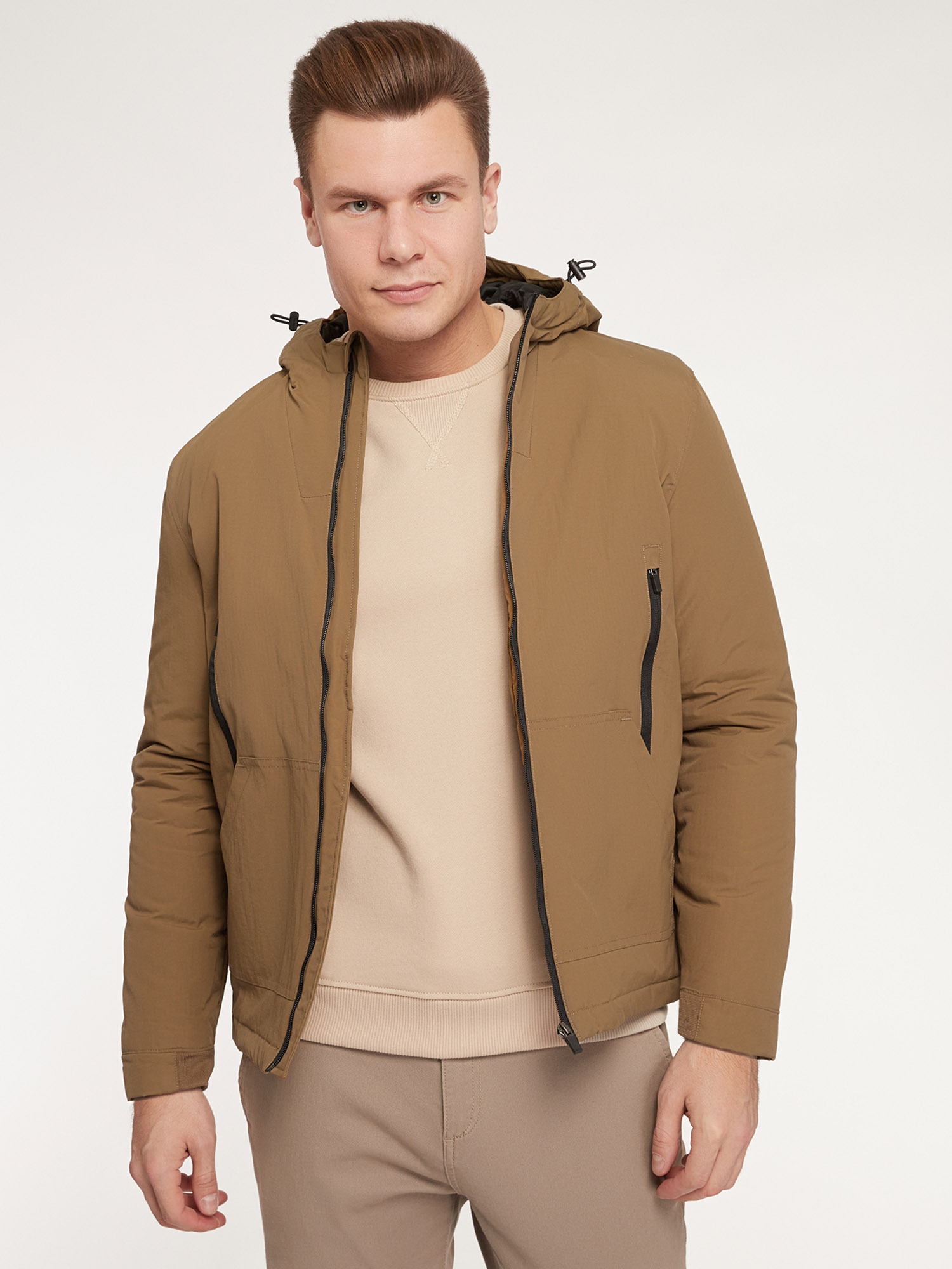 

Куртка мужская oodji 1B515003M коричневая XL, Коричневый, 1B515003M