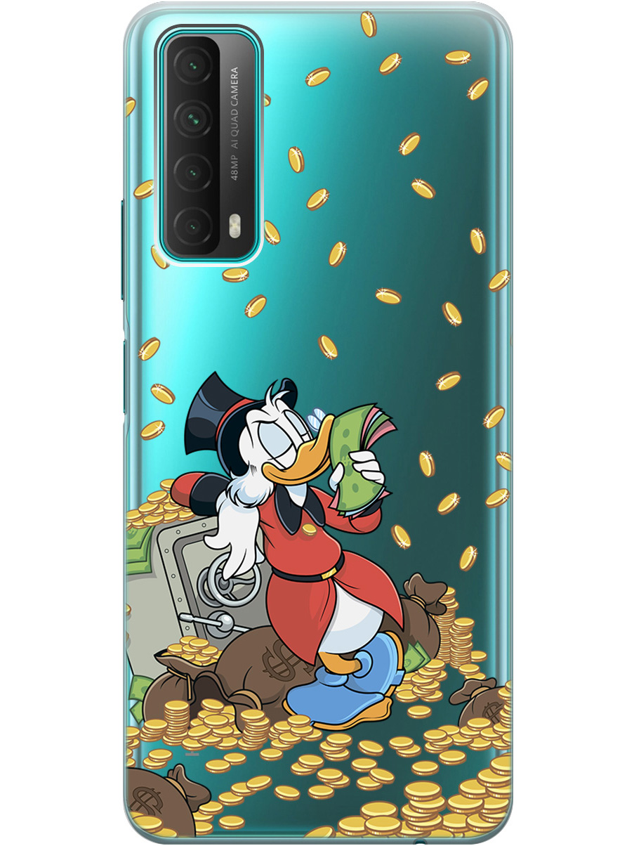 

Силиконовый чехол на Huawei P Smart (2021) с принтом "Скрудж и сейф" прозрачный, Белый;красный;прозрачный, 723603071