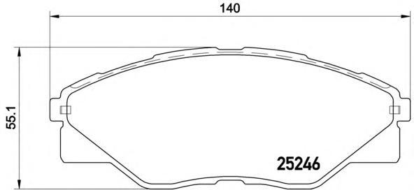 

Колодки Дисковые Передние Toyota Hilux 2.5D 05> brembo p83137 P83137