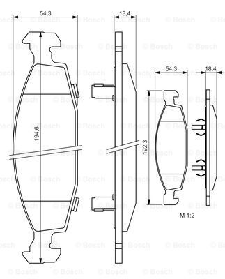 

Тормозные колодки Bosch дисковые 986424666
