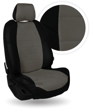 

Авточехлы Автопилот Audi A6 (С5) седан 1997-2004 Алькантара / Черный + Темно-серый, Черный;серый, Алькантара