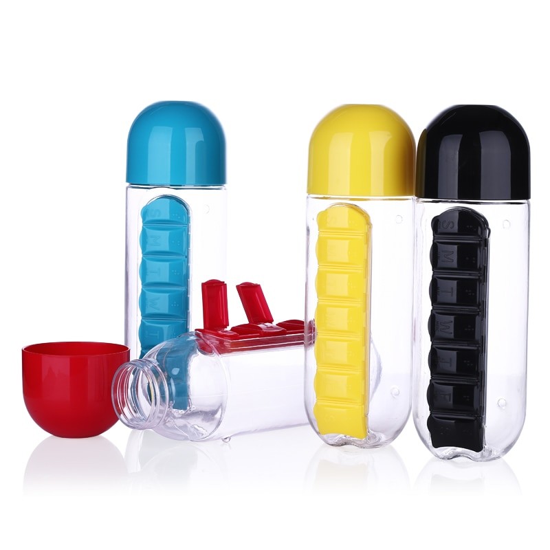 

Бутылка с органайзером для таблеток Pill and Vitamin Organizer