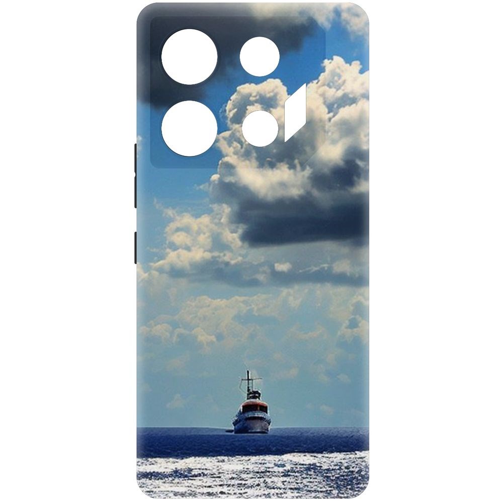 Чехол-накладка Krutoff Soft Case Море для Infinix GT 10 Pro черный