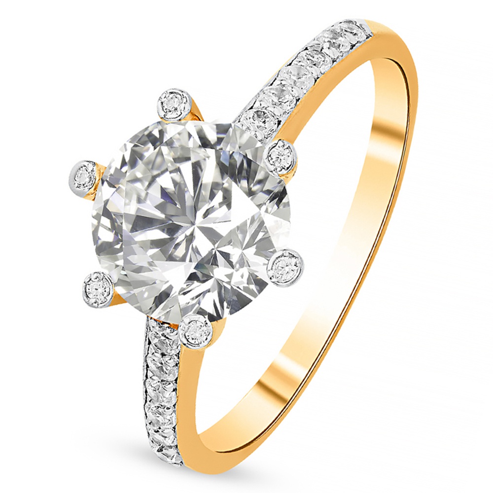 

Кольцо помолвочное из серебра с фианитом р.  585Gold 701013017, 701013017