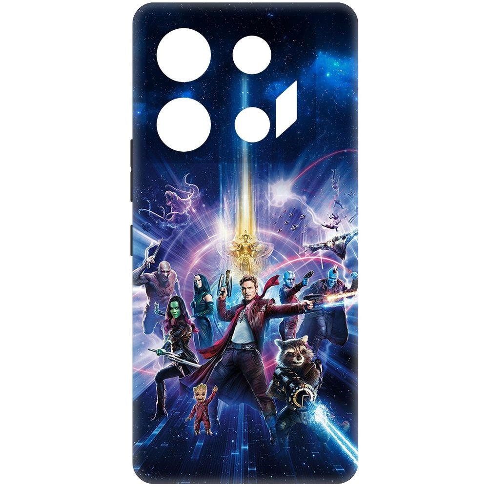 

Чехол-накладка Krutoff Soft Case Стражи Галактики. Все вместе для Infinix GT 10 Pro черный