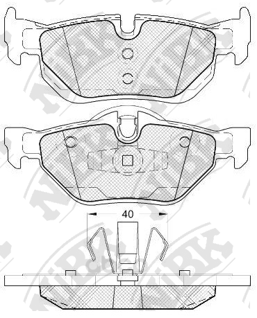 

Тормозные колодки NiBK задние дисковые для BMW E87 2.0i, 2.0d 2004 PN0511