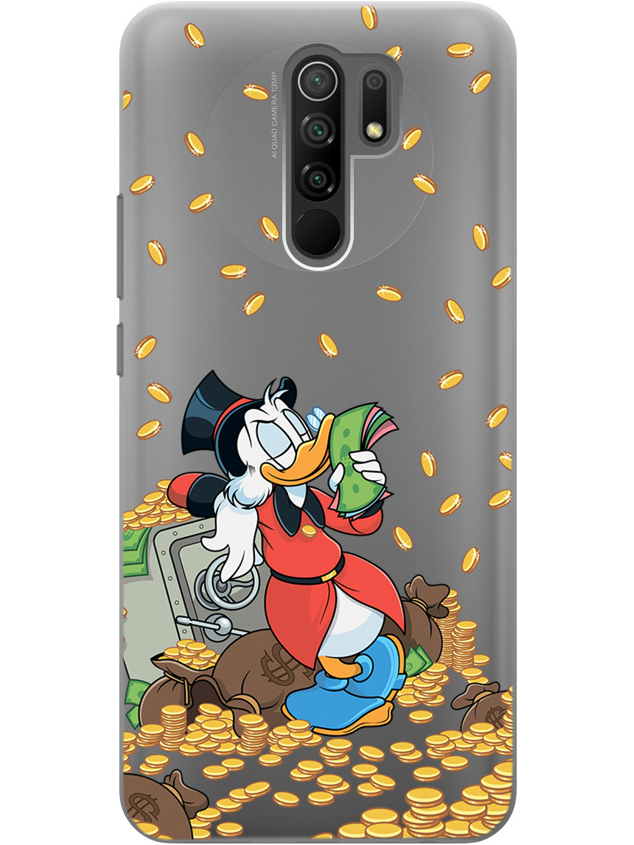 

Силиконовый чехол на Xiaomi Redmi 9 с принтом "Скрудж и сейф" прозрачный, Белый;красный;прозрачный, 723276771