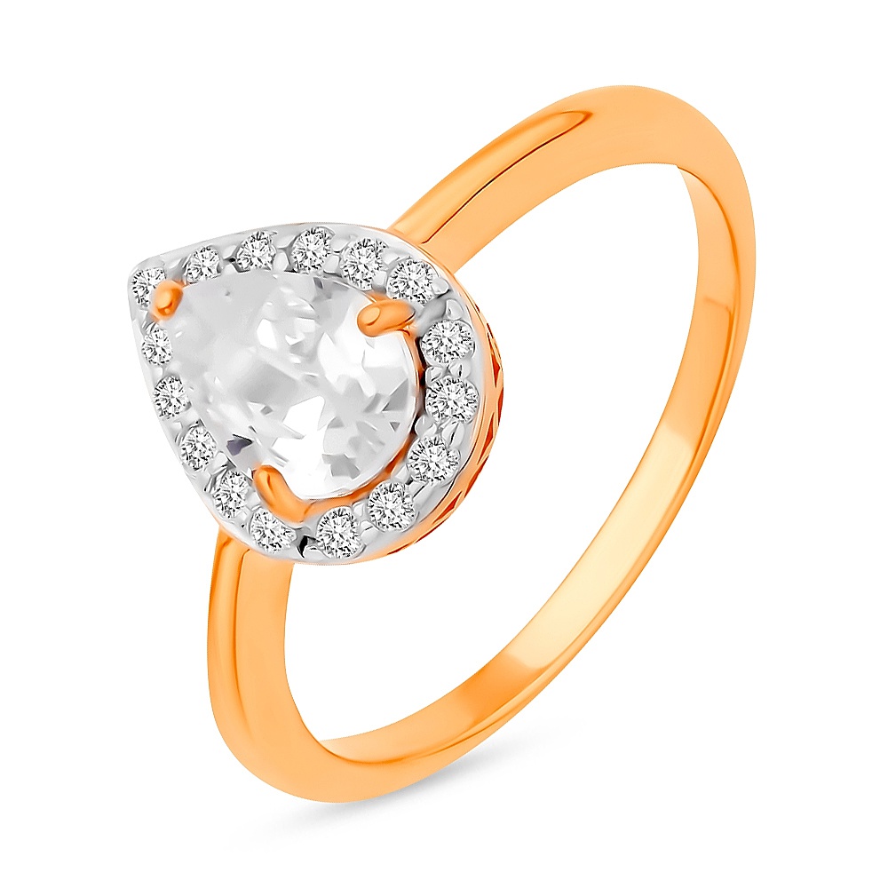 

Кольцо из серебра р.  585Gold 701013024, фианит, 701013024