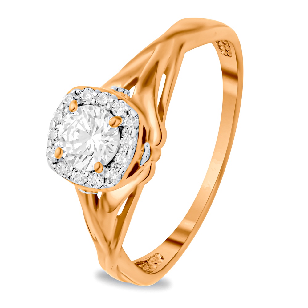 

Кольцо помолвочное из серебра с фианитом р. , 585Gold 701013070, 701013070