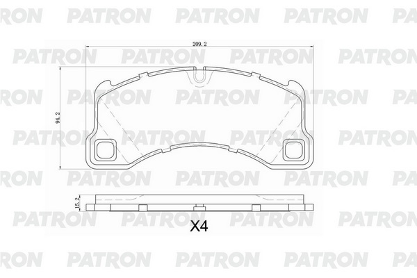 

Тормозные колодки PATRON дисковые PBP1560