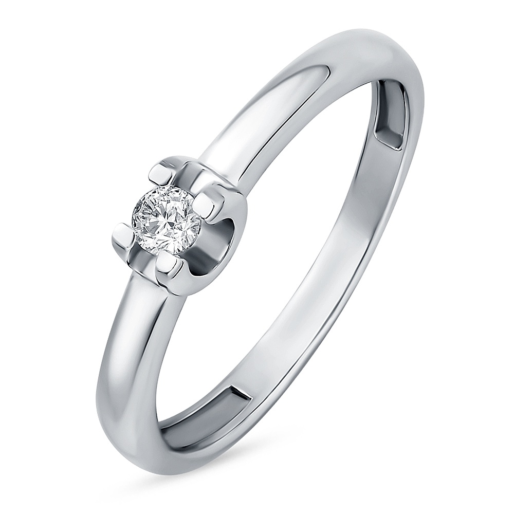 Кольцо из серебра с фианитом р. 15,5 585Gold 701013159