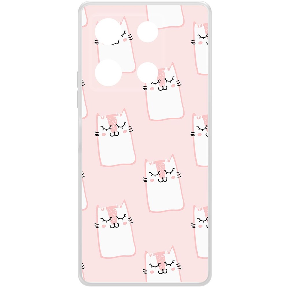 

Чехол-накладка Krutoff Clear Case Котики паттерн для INFINIX Note 30 Pro