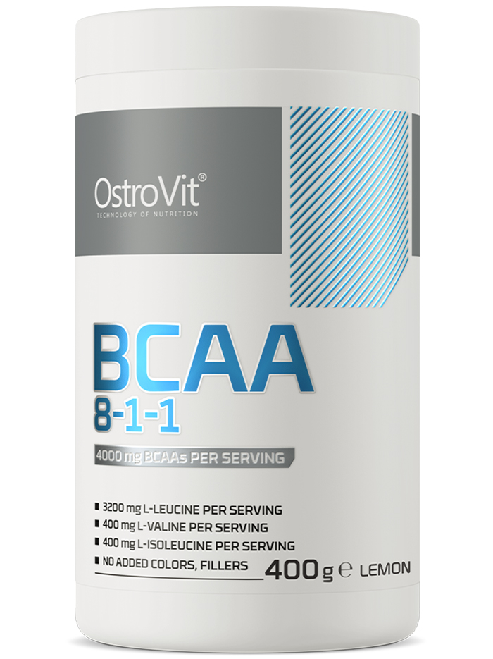 

Незаменимые аминокислоты OstroVit BCAA 8:1:1 - 400 грамм, лимон, BCAA 8:1:1