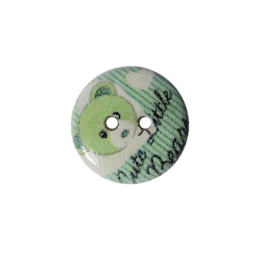 

Пуговица деревянная Айрис, Мультяшные персонажи (Мишки 17), 15мм