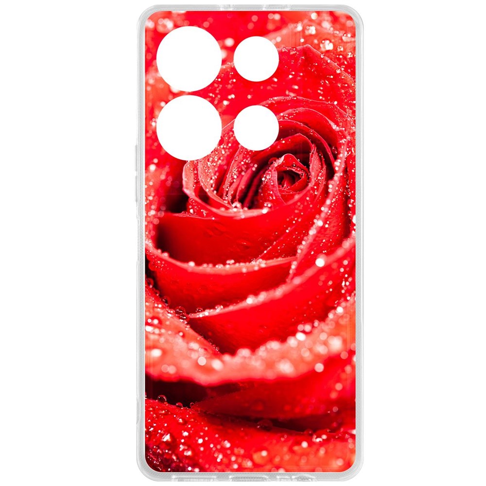 

Чехол-накладка Krutoff Clear Case Роза для INFINIX Note 30 VIP, Прозрачный