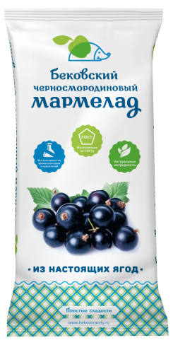 

Мармелад Бековские сладости черносмородиновый 260 г