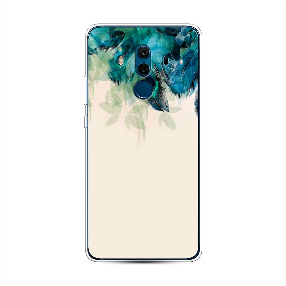

Чехол Awog на Huawei Mate 10 Pro "Перья голубого цвета", Разноцветный, 63450-2